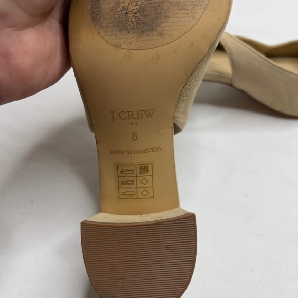 J.Crew Slingback Bow Heels in Saddle Size 8 BJ253 - Picture 9 of 12